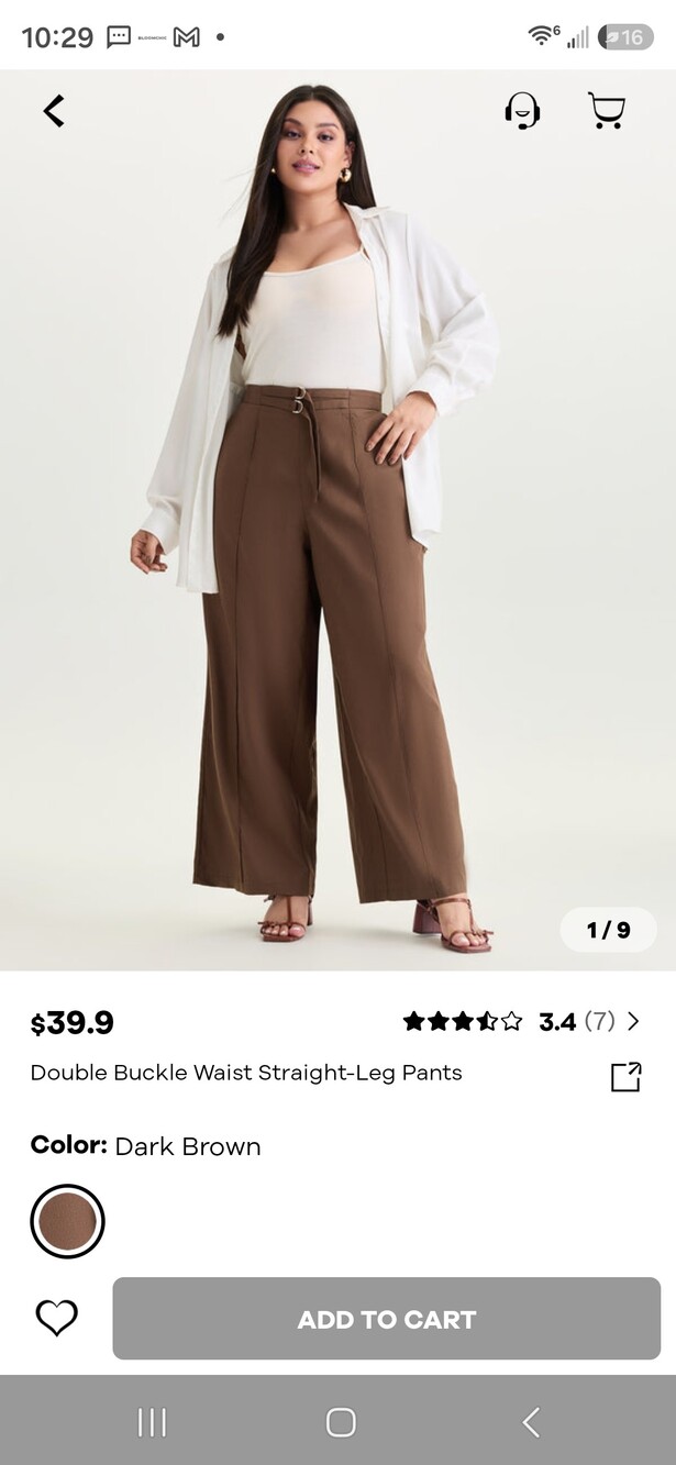 BloomChic Brown Wide Leg Pants Size 26 Like New